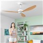 Ventilateur de Plafond avec Lumière LED et 3 Pales ABS Wuled InnovaGoods Bois 36 W 52" Ø132 cm