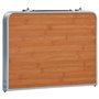 vidaXL Table pliable de camping Marron Aluminium 60x40 cm