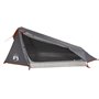 vidaXL Tente de camping tunnel 1 personne gris et orange imperméable