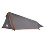vidaXL Tente de camping tunnel 1 personne gris et orange imperméable