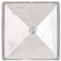 vidaXL Bouchons de poteau de clôture 6 pcs Métal galvanisé 91x91 mm