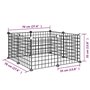 vidaXL Cage animaux de compagnie à 8 panneaux Noir 35x35 cm Acier