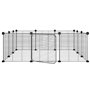 vidaXL Cage animaux de compagnie à 12 panneaux et porte Noir 35x35 cm