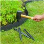 Nature Bordure de jardin décorative 0,13x12 m 3 mm noir