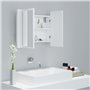 vidaXL Armoire salle de bain à miroir LED Blanc 60x12x45 cm Acrylique