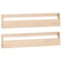 vidaXL Étagères à chaussures murales 2 pcs 110x9x23 cm Pin massif
