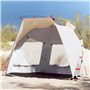 vidaXL Tente de plage 2 personnes gris libération rapide imperméable
