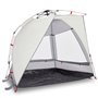 vidaXL Tente de plage 2 personnes gris libération rapide imperméable