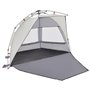 vidaXL Tente de plage 2 personnes gris libération rapide imperméable