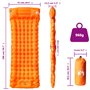 vidaXL Matelas de camping autogonflant avec oreiller 1 personne orange