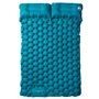 vidaXL Matelas de camping autogonflant avec oreillers 2 personnes bleu