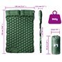 vidaXL Matelas de camping autogonflant avec oreillers 2 personnes vert