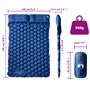 vidaXL Matelas de camping autogonflant avec oreillers 2 personnes