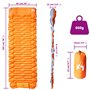 vidaXL Matelas de camping autogonflant avec oreiller 1 personne orange