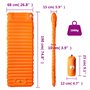 vidaXL Matelas de camping autogonflant avec oreiller 1 personne orange