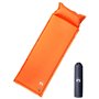 vidaXL Matelas de camping autogonflant avec oreiller 1 personne orange