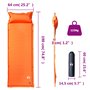 vidaXL Matelas de camping autogonflant avec oreiller 1 personne orange
