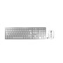 CHERRY DW 9100 SLIM clavier Souris incluse RF sans fil + Bluetooth AZERTY Français Argent
