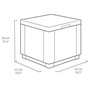 Keter Pouf de rangement Cube Graphite 213816 422801
