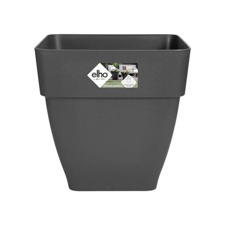 Elho Vibia Campana Bac a fleurs Carré 37 - Noir - Ø 36 x H 36 cm - extérieur - 100% recyclé
