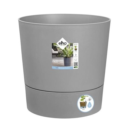 Pot de fleur Elho Plastique Rond Greensense Aqua Care Ciment Clair Ø 34.5 x H 34.1 cm 35 L