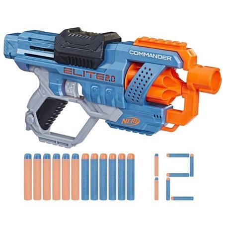Nerf Elite 2.0 - Commander RC-6 - Barillet rotatif 6 fléchettes - Personnalisable