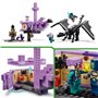 LEGO Minecraft 21264 Le dragon et le navire de l'Ender - Set inspiré des jeux vidéo