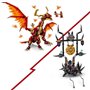 LEGO NINJAGO 71822 Le dragon source du mouvement - Jouet de ninja avec 6 minifigurines