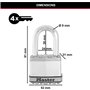 Cadenas Haute Sécurité - MASTER LOCK - M115EURTRILF - A Clé - Acier Laminé Recouvert - Extérieur - Anti-rouille - Anse M