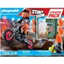PLAYMOBIL - 71256 - Starter Pack Cascadeur - Moto Rutilante - Rampe de Feu