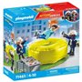 PLAYMOBIL 71465 Pompiers avec coussin de sauvetage - Action Heroes - Les pompiers - Des 4 ans