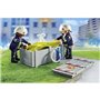 PLAYMOBIL 71465 Pompiers avec coussin de sauvetage - Action Heroes - Les pompiers - Des 4 ans