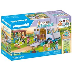 Accessoires pour poupées Playmobil PLAYMOBIL 71493 Van pour cheval et poneys avec enclos