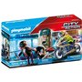 PLAYMOBIL - 70572 - City Action - Policier avec moto et voleur - Bleu - A partir de 4 ans - Mixte