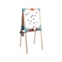 Smoby - Tableau en bois double face - Ardoise craie et Blanche magnétique - Pliable et hauteur ajustable - 80 accessoires - Dés 