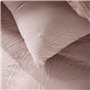 Parure de lit - TODAY - 123667 - 2 personnes - 260x240cm - Gaze de coton unie - Rose des sables