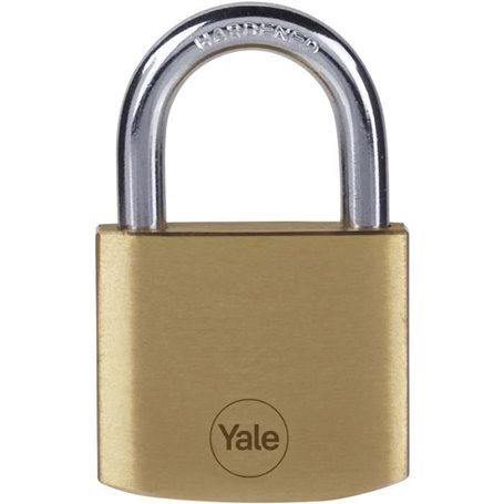 Lot de 4 Cadenas laiton - YALE - Y110B/40/122/4 - 40 mm - Anse acier - 3 clés - Casier Scolaire Ecole