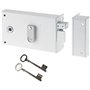Serrure en applique horizontale a fouillot - YALE - YAH37D - Blanc - 2 clés fournies - Version Droite