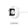 Chargeur induction + USB C pour Watch Compatible MagSafe 3W Blanc Force Power