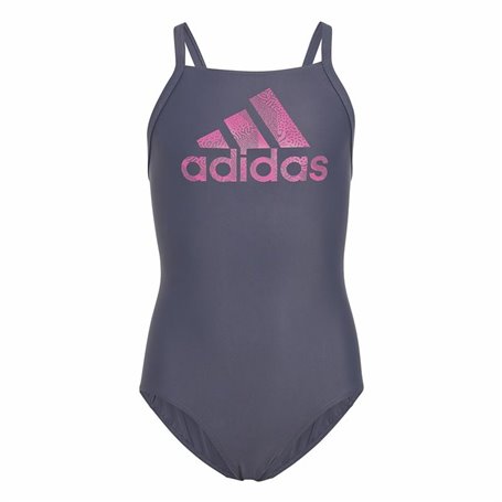 Maillot de Bain Fille Adidas Big Logo Bleu