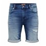 Shorts en Jean pour Homme Only & Sons Onsply Dark Mid Blue Bleu