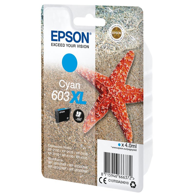 Image secondaire de Epson Singlepack Cyan 603XL Ink