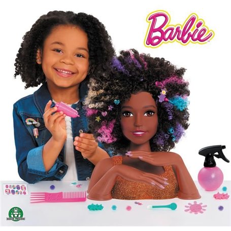 Giochi Preziosi Barbie - Tête À Coiffer Brune Coupe Afro