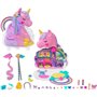 Polly Pocket - Coffret Salon De Coiffure Licorne Arc-En-Ciel - Tete a Coiffer - 4 ans+ HYD97