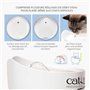 CAT IT Fontaine a eau automatique pour chat - 2,5 L - Blanc
