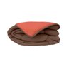 CALGARY Couette chaude Microfibre 400g/m² Chocolat & Corail 140x200cm