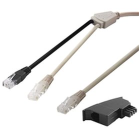 Câble Réseau Rigide UTP 6ème Catégorie Wentronic 95286 Noir Noir/Gris 3 m