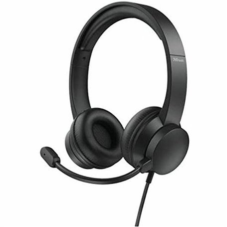 Trust HS-200 Casque Avec fil Arceau Bureau/Centre d'appels USB Type-A Noir