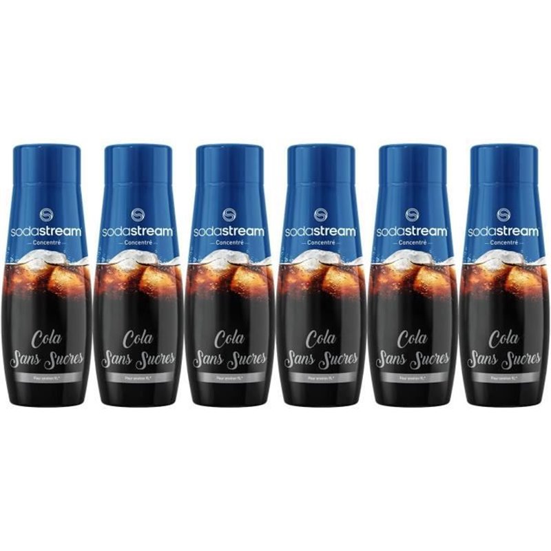 Lot de 6 Concentrés COLA SANS SUCRES SODASTREAM - 440ml