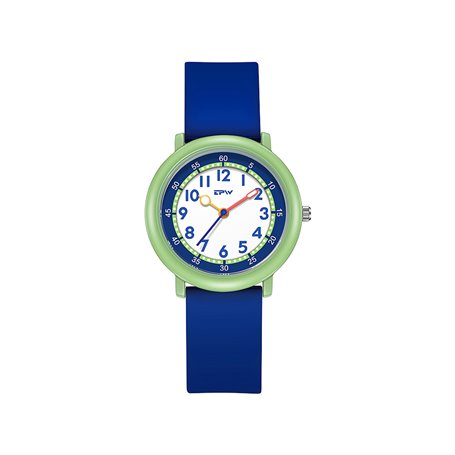 Montre enfant étanche à quartz - Modèle Flex - Bleue/Verte